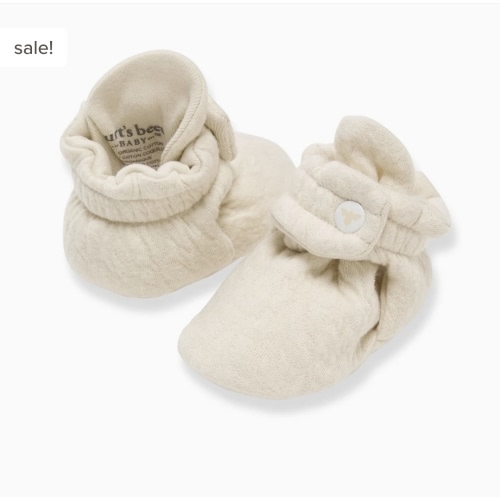 Organic Cotton Quilted Bee Baby Booties - Oat – Burt's Bees Baby