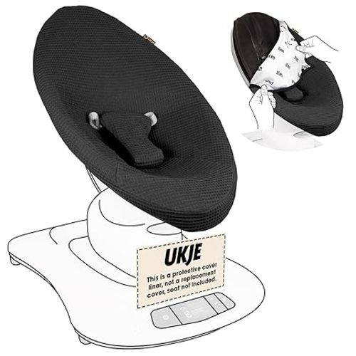 Liner Cover, Compatible with 4moms MamaRoo 4 Old Model Before 2022, Baby Swing Liner Bouncer Swing Bouncer, Black