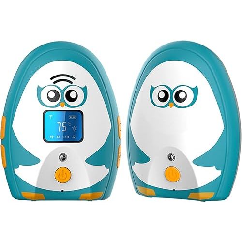 TimeFlys Audio Baby Monitor OL Portable, Two-Way Talk, Long Range up to 1000 ft, Temperature Monitoring and Warning, Lullabies, Vibration, LCD Display, 2 Cables 2 Sets of Rechargeable Battery