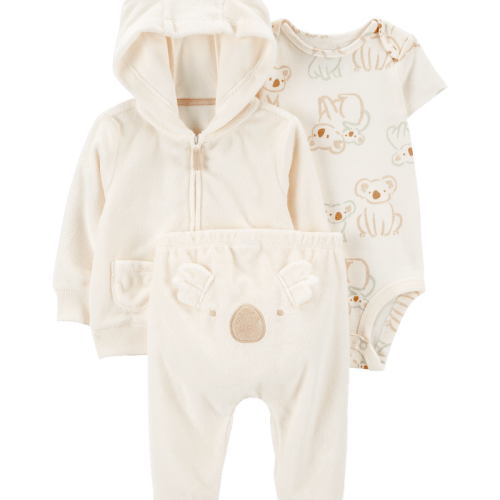 Ivory Baby 3-Piece Koala Little Jacket Set | Carter’s Oshkosh Canada