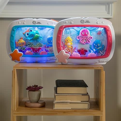 Baby Einstein Sea Dreams Soother Musical Crib Toy and Sound Machine, Pink, Newborn and up