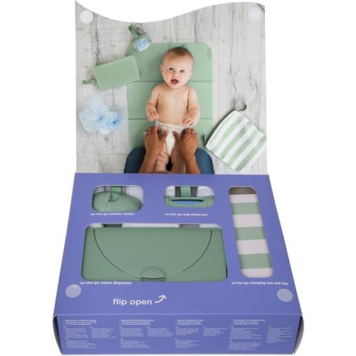Ubbi On-The-Go Diapering Gift Set - Sage