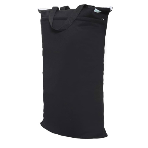 wegreeco Large Reusable Hanging Wet Dry Cloth Diaper Bag (Black)