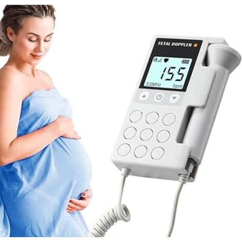 Baby Monitor Heartbeat Pregnancy Portable Doppler Fetal Heart Rate Monitor Easy to Use at Home