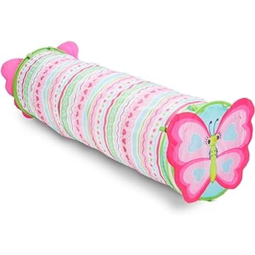 Melissa & Doug Sunny Patch Cutie Pie Butterfly Crawl-Through Tunnel (E-Commerce Packaging) - Indoor Outdoor Baby Tunnel Crawl Developmental Activity Toy