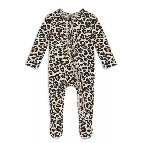 Girls' Lana Leopard Printed Footed Coverall - Girls