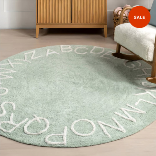 Alphabet Nursery Washable Rug | Tan – Rugs USA