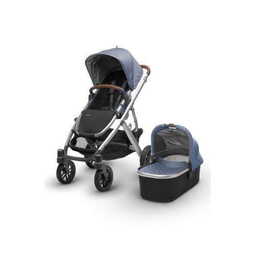 UPPABABY 2018 VISTA Aluminum Frame Convertible Complete Stroller with Leather Trim