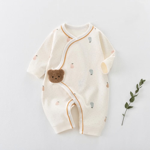 Baby Newborn Bear Velcro Kimono Romper