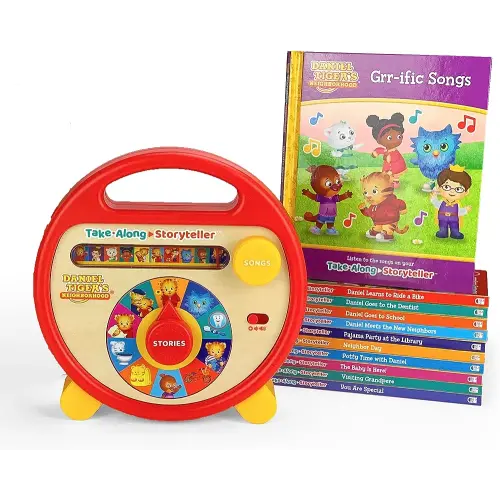 Daniel Tiger's Neighborhood Interactive Electronic Take Along Storyteller with 11 books (Daniel Tiger's Neighborhood Children's Interactive Story and Song Carry Along Player With Books)