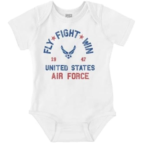 Brisco Brands US Air Force Fly Fight Win Vintage Baby Romper Boys or Girls