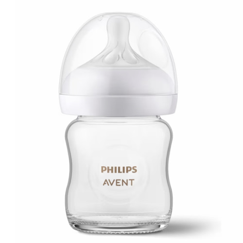 Philips Avent Glass Natural Baby Bottle with Natural Response Nipple - 4oz