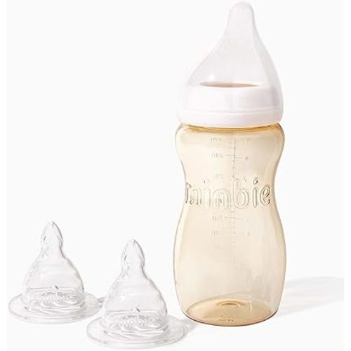 Minbie 6 Months + Breastfeeding Baby Bottle - Anti Colic & Reflux, BPA Free PPSU