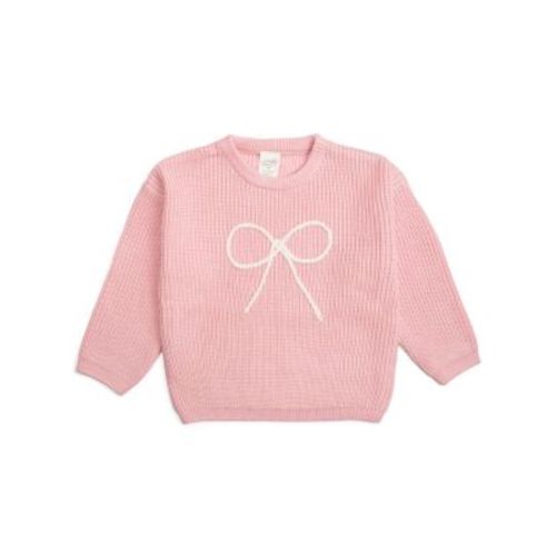 Toddler Girls Bow Yarn Knit Sweater