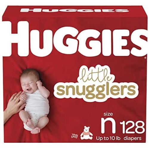 HUGGIES Newborn Diapers - Little Snugglers Disposable Baby Diapers, 128ct, Giant Pack