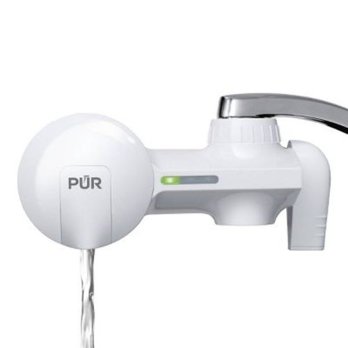 Pur Faucet Mount Water Filtration System, Powerful Filtration With Lead Reduction, Horizontal, White, Pfm150w