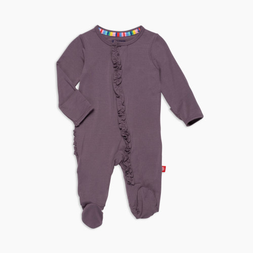 Magnetic Me Modal Magnetic Footie - Eggplant, 3-6 M