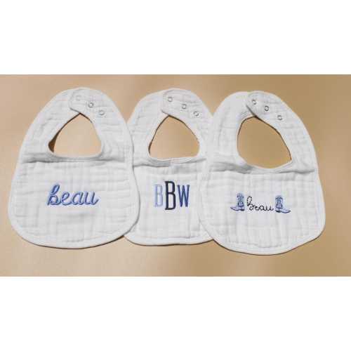 Cute Personalized Baby Bibs | Embroidered Trendy Bibs for Baby Boys | Baby Shower Gift | Baby Boy Monogram | Baby Bib Set