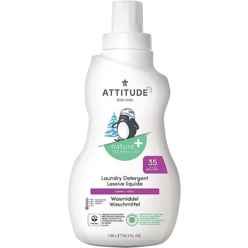 ATTITUDE Baby Laundry Detergent, EWG Verified, Plant and Mineral-Based Formula, HE Compatible, Vegan Household Products, Sweet Lullaby, 35 Loads, 35.5 Fl Oz