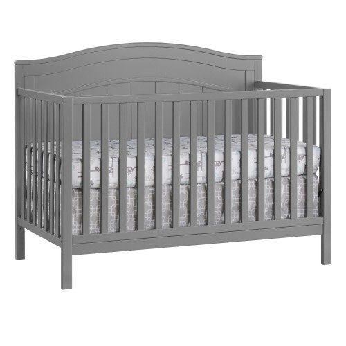 Oxford Baby North Bay 4-in-1 Convertible Crib, Dove Gray, GREENGUARD Gold Certified, Wooden Crib