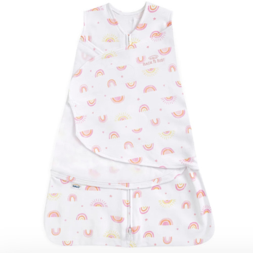 Sunshine Rainbows Cotton Newborn Swaddle | HALO