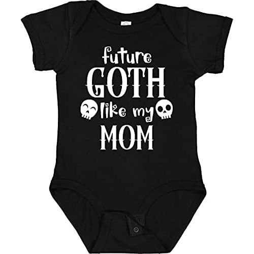 inktastic Future Goth Like My Mom with Skulls Baby Bodysuit
