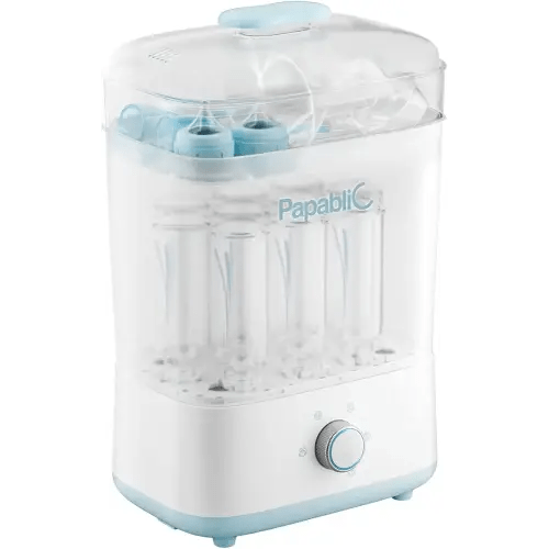 Papablic Baby Bottle Sterilizer and Dryer, Esterilizador De Biberones, Electric Steam Sterilizer for Baby Bottles, Pacifiers, and Pump Parts, Large Capacity 10 Bottle, Fast Sanitizes and Dries Bottles