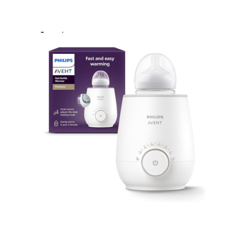Philips Avent Premium Fast Bottle Warmer, with Smart Temperature Control, Water Bath Technology, Automatic Shut-Off, Model SCF358