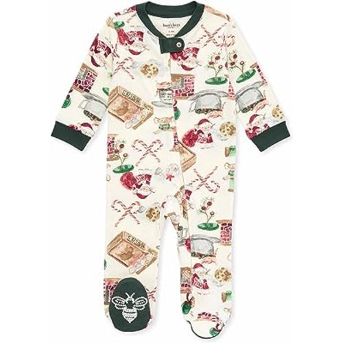 Burt's Bees Baby Girls Pajamas, Sleep and Play Loose Fit, 100% Organic Cotton Soft One-piece PJs, Sizes NB to 6-9 Months