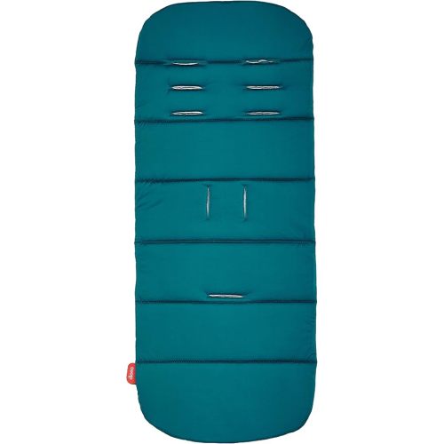 Diono Baby Seat Liner For Stroller, Cool Reversible Stroller Seat Liner With Plush Cushioned Padding, 100% Water Resistant Liner, Blue Turquoise