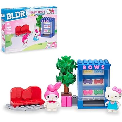 Hello Kitty and Friends Bow Vending Machine Building Set 0112 with Hello Kitty and My Melody Minifigures - Gift for Kids and Sanrio Fans Ages 8+