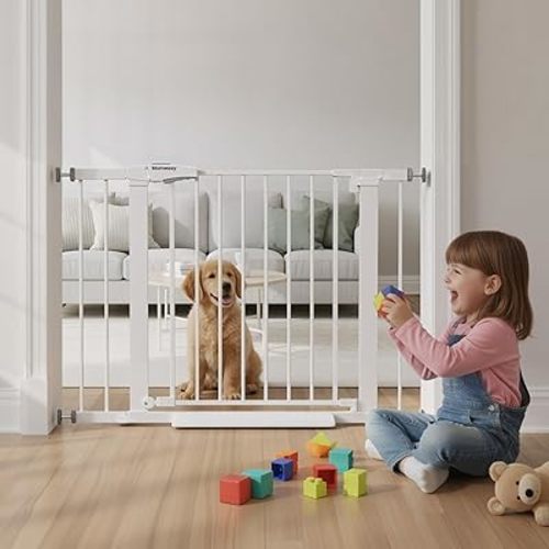 Baby Gate for Stairs, 29.7-40.6" Pressure Mounted