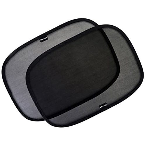 Enovoe Car Window Shade - (2 Pack) - 21"x14" Cling Sunshade for Car Windows - Sun, Glare and UV Rays Protection for Your Child - Baby Side Window Car Sun Shades
