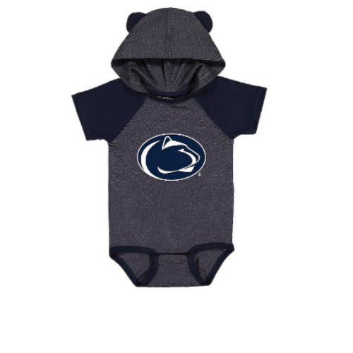Penn State Hooded Baby Onesie with Ears Nittany Lions (PSU)