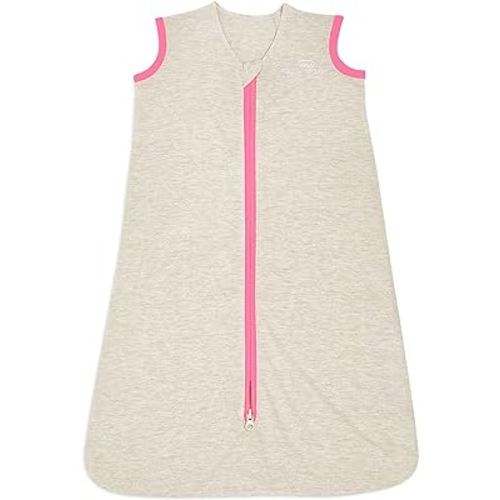 HALO Sleepsack Ideal Temp, Baby Wearable Blanket, TOG 1.0, Oatmeal/Pink, Medium
