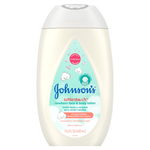 Johnson's CottonTouch Newborn Baby Face and Body Lotion, 13.6 oz
