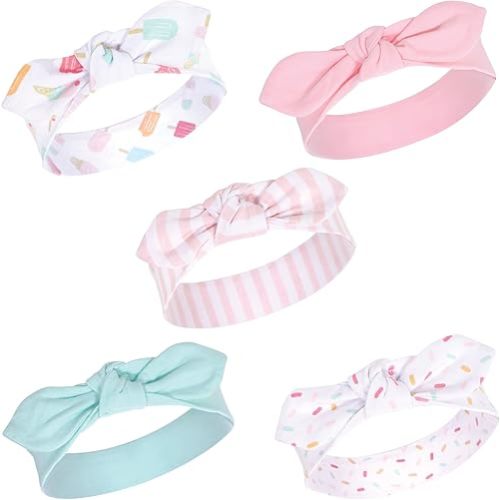 Hudson Baby Cotton and Synthetic Headbands, Size 0-24 Months