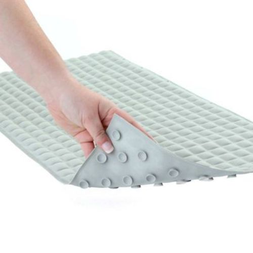 Cushioned Pillow Top Non-Slip Rubber Bathtub Mat Gray - Slipx Solutions