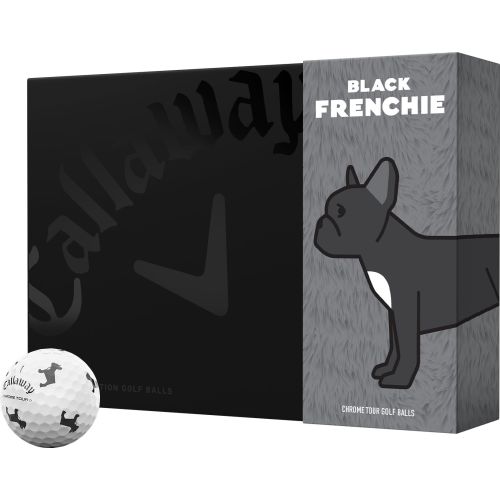 Callaway Chrome Tour Small Dogs Limited Edition Golf Balls 2025 - Black Frenchie