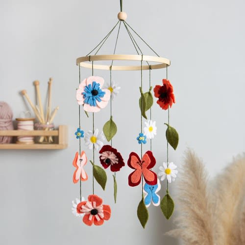 Wildflower Mobile Felt Beginner Craft Kit