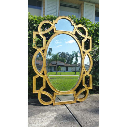 GOLD VERTICAL BEVELED MIRROR – BOBS BEACH CHIC TREASURES