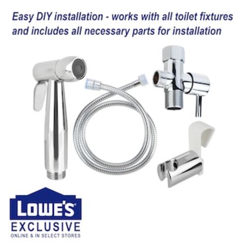 Brondell Stainless Steel Toilet Mounted Handheld Bidet Sprayer LES-40 at Lowes.com