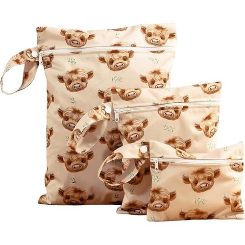 3-Piece Waterproof Wet Dry Bag Set with Zipper - Durable Travel Organizer for Swimming, Diapers, Baby, Gym & Beach Accessories