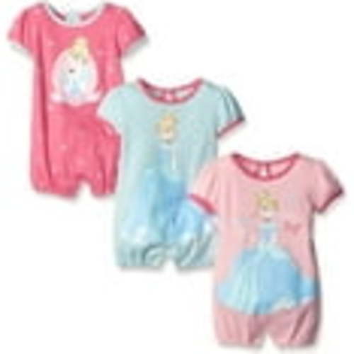 Disney Cinderella Baby Girls' 3-Pack Rompers - pink, 6 - 9 months (Newborn)