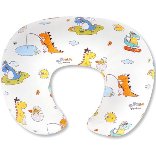 x-vesolje Nursing Pillow, Breastfeeding Pillow with Removable Cover, Ergonomic Breast Feeding Pillow, Baby Feeding Support Pillow for Mom Easier Breastfeeding- Original Size/Leaves