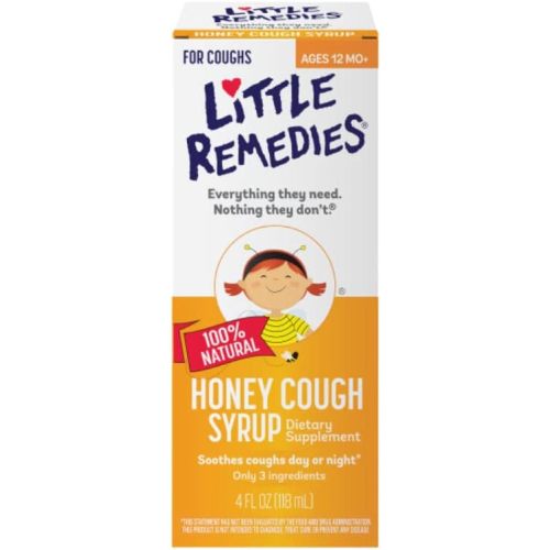 Little Remedies Children’s Medicine, Honey Cough Syrup, 100% Natural Kid’s Cough Medicine, Ages 1 Year+, 4 Fl Oz