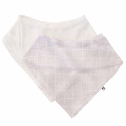 Sloane's Squares Bamboo Waffle 2pc Bandana Bibs