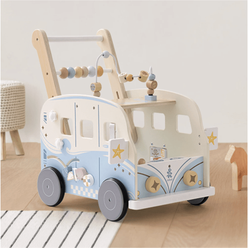 ROBUD Wooden Baby Push Walker - Vacaction Bus