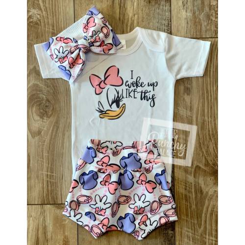 I Woke Up Like This Daisy Baby and Toddler Complete Outfit/ Baby Trendy Outfit / Trendy Toddler Outfit / Disney Baby Outfit