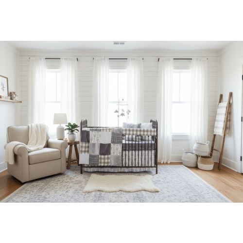 4pc Set Farmhouse Buffalo Check Bedding